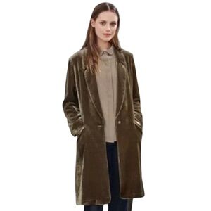POETRY Silk Velvet Duster Jacket Evening City Green Size US 12
